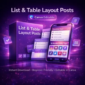 UF Bazar – List & Checklist Canva Post Templates Pack 25+ Designs
